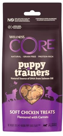 Wellness CORE Puppy Trainers, Leckerli Welpen, perfekt fürs Training, sanft, getreidefrei, fleischreich, Huhn & Karotten, 170g