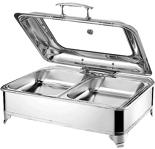 RSHJD Chafing Dish Elettrico, 9L Scaldavivande Elettrico per Buffet(1/2)