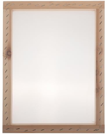 CIMAXIC Silk Screen Frame, Aluminum Screen Printing Frame Reusable Wooden Silk with Mesh Shirts Fabrics Banners Household Printing for Beginners，40 * 30 * 2.5cm