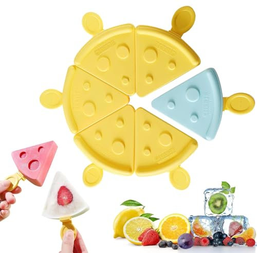 FePen Stampi per Ghiaccioli 6 pezzi, Stampi per Ghiaccioli al Formaggio Riutilizzabili, Stampi per Ghiaccioli al Formaggio Estivo (Blue)