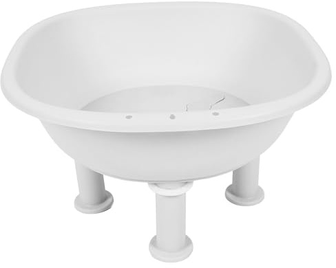 Sitzbad, Sitzbadesitz für die Pflege nach der Geburt, Hämorrhoiden, Rutschfest, Tiefere Schüssel, Versiegelter Abfluss, Hängeloch, Sitzbadewanne (WHITE)