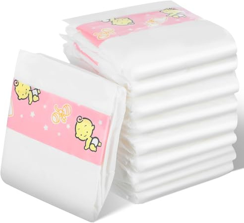 Abaodam 10 Pcs Baby Doll Nappies for 18 Inch Reborn Dolls, Reusable Diapers Accessories for Pretend Parenting Play, Nursery Changing Underwear Set