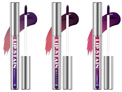 Peel Off Lipstick-3pcs Abziehbarer Lipstick,Peel Off Lippenfleck, Lang anhaltender Lippenfleck Peel Off,Lipliner Wasserfest,Abziehbarer Lippenstift Plump Lip Liner Matte,Highly Pigmented,Anti-Smudge