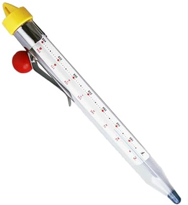IWOWHERO Termometro per Cucina in Vetro per Sciroppi e Dolciumi Sicuro e Resistente per Zucchero Misura Precisa per Preparazioni Dolci e Fritture