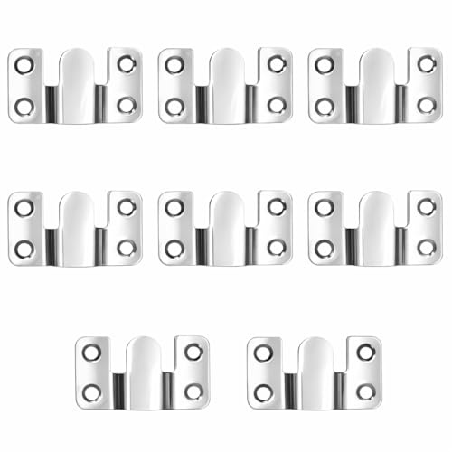 10PCS Support Montage Encastré Dissimulé pour Fixation Murale Invisible, Clip Miroir en Acier Inoxydable pour Fixation Miroir Mural Lourd, Cadres et Décoration