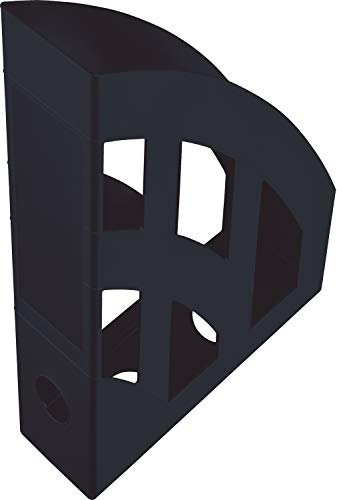 Helit H2661095 - Stehsammler the green bridge, DIN A4-C4, aus Recycling-Kunststoff Blauer Engel zertifiziert, anthrazit-schwarz, 1 Stück