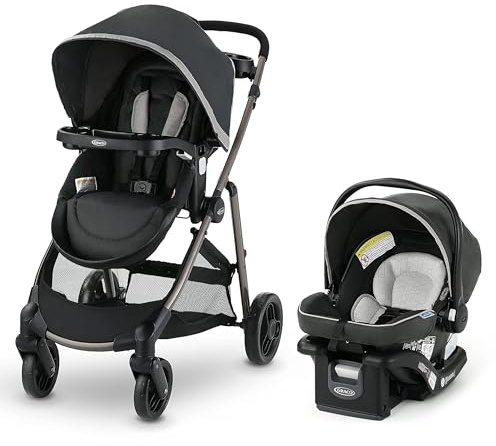 Graco Modes Element LX Travel System, 3-in-1 Modular Carseat Stroller Combo, Infant Car Seat Carrier to Toddler Stroller, Includes the SnugRide Lite LX Car Seat, Redmond