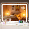 Hasipu Vanity Mirror with Lights, 80 x 50cm LED Makeup Mirror, Lighted Make up Mirrors with Dimmable 3 Modes, Touch Screen Control Vanity Mirrors Round White
