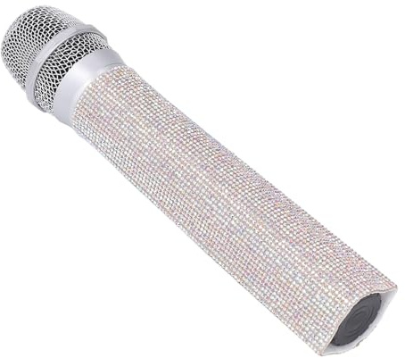 Housse Décorative Brillante pour Microphone, étui de Micro en Cristal pailleté, Housse de Microphone sans Fil à Paillettes, Scintillants, Protection de Manche de Micro