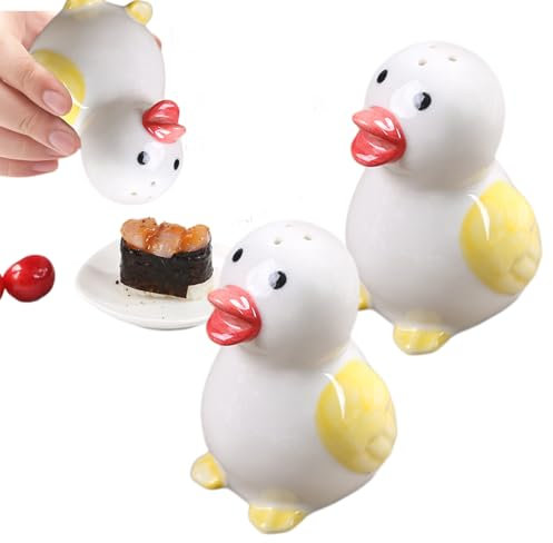 Sale e Pepe Set, Smavles 2 pezzi Saliera da Tavola Piccola in Ceramica, Saliera da Tavola, Saliera e Pepiera per Cucina, Barbecue, Camper da Riempire e Utilizzare