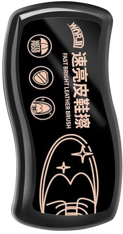 Éponge De Cirage À Chaussures pour Brillance Instantanée, Éponge À Cirer Les Chaussures, Cirage pour Bottes Noir pour Un Nettoyage Rapide, Chaussures en Cuir 12x6x5cm