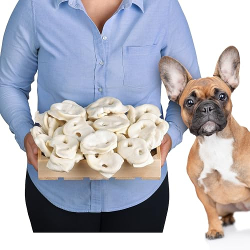 Orejas de cerdo blancas, 500 g, masticables naturales para perros, aperitivos deliciosos, calidad premium