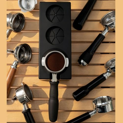 Manomissione caffè con elegante design minimalista, adatto per portafilter da 51 mm, 53 mm, 58 mm, perfetto per gli appassionati di caffè (nero 58 mm)