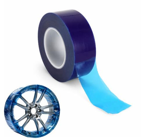 Cinta Protectora Llantas PE Azul, Película Anti Arañazos, 50mm x 200m | Película PE azul, 50mm x 200m, protección contra arañazos, para llantas, acero inox, metal y ventanas