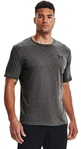Under Armour Men's Sportstyle Left Chest Short-Sleeve T-Shirt , Charcoal Medium Heat (019)/Black , X-Large
