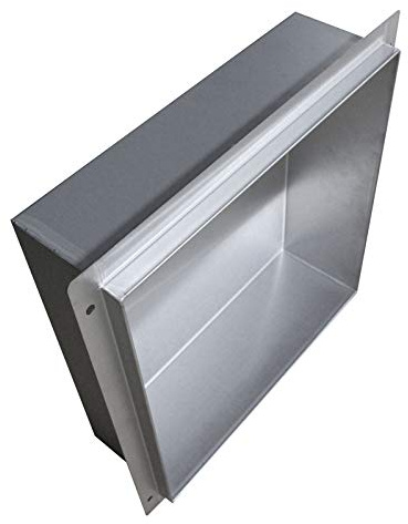 Bernstein nicho de Pared de Acero Inoxidable BS303010 sin Borde - 30 x 30 x 10 cm - Estante de Ducha para Utensilios de baño - Material Inoxidable - nicho de Ducha alicatable en Acero Inoxidable