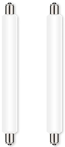 Sunnylinn 284mm S15s LED Light Bulb 6W Cool White 6000K 284mm Strip Light Bulb 60W S15 Shaver Light Bulbs Replacement T25 Tube Lamp Bathroom Strip Light Non-Dimmable (2-Pack).