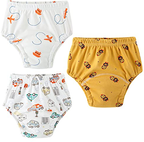 Yealoo Mutandine di Apprendimento Intimo per Bambini 3 Pezzi Pantaloni da vasino per Bambino Bambina Cotone Assorbente