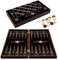 Efcom Backgammon – Tavla – Backgammon Holz – Hochwertiges Holzbrettspiel im eleganten Design – baggamon Spiel für Tavla Spieler – Perfekt als Back Gammon Spiel – Klassisches Brettspiel für 2 Spieler