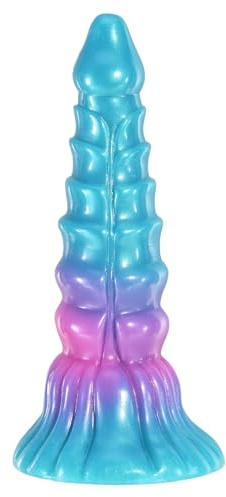 23cm Gros Gode Fantasy, Gode Monster Bleu Violet Et Rose Dégradé Avec Ventouse Forte, Silicone Godemiché Plug Anal Jouets Sexuels Pour Femmes Et Hommes