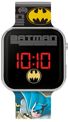 Batman Reloj Digital de Cuarzo para niño con Correa de Silicona BAT4864, Negro, Moderno