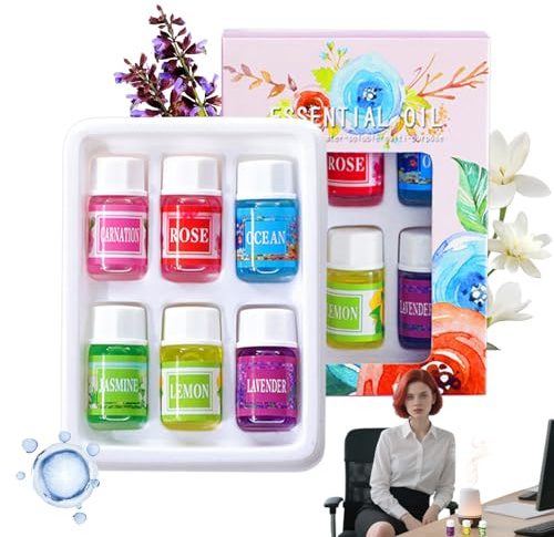 Aceites Esenciales para terapia Prolongado Varias Esencias Portátil | Aceites de fragancia para humidificador para Mujeres Hombres Dormitorio Baño Salón Viaje Oficina Hogar Spa Estudio