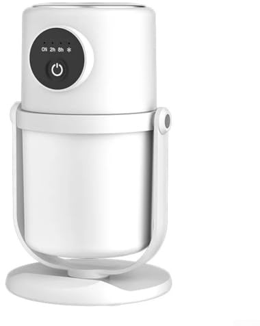 Yuanpgky Humidificador portátil pequeño con soporte giratorio de 360° y tecnología de niebla fría para uso doméstico, oficina y viajes, diseño compacto con funcionamiento silencioso (blanco)