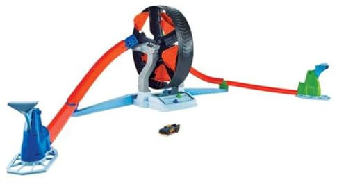 Hot Wheels GJM77 - Super Stunt Rad Spielset, Spielzeug Autorennbahn für Kinder ab 5 Jahren