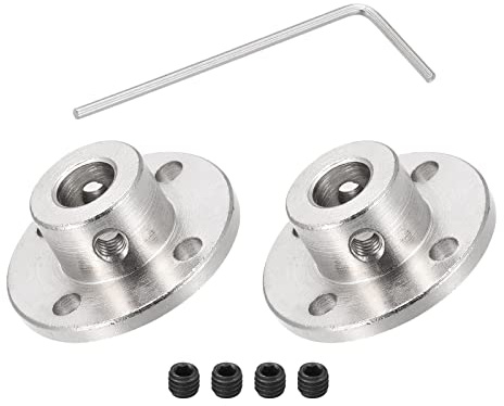 DMiotech 2 Paquet 8mm Bride Accouplement Connecteur Rigide Guide Arbre Support Coupleur Arbre Accouplement avec M4 Hex Clé et Vis pour Bricolage RC Modèle Moteurs