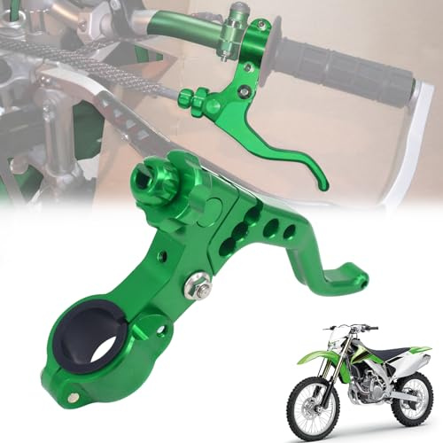 IUVWISN Dirt Bike Stunt Levier d'embrayage Universel Levier d'embrayage Court 22 mm Guidon 7/8 3 Vitesses réglables (Vert)