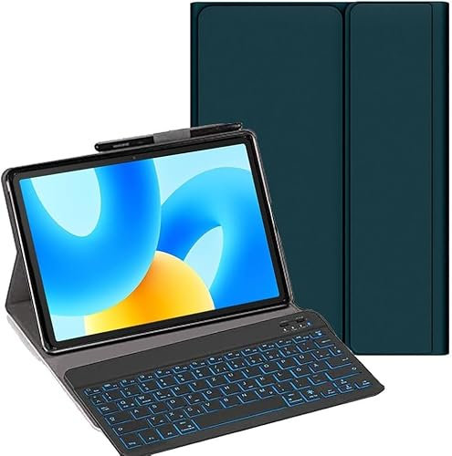 YHFZR Keyboard Case for Honor Pad X9 11 Inch - (QWERTY Layout) 7 Colors Backlit Ultra Slim Flip Wireless Keyboard Stand Case for Honor Pad X9 11 Inch Tablet 2024, Green