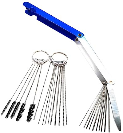 GETAJGHSD 3sets Kit Di Pulizia Per Carburatore Spazzole e Strumenti Di Pulizia Pulitore Del Corpo Farfallato Per Moto Atv e Ciclomotore Per Rimozione Sporco