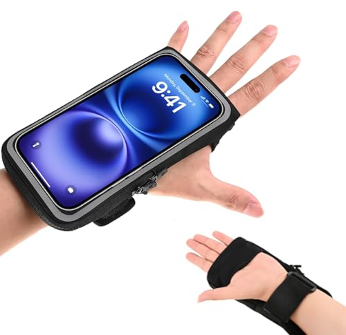 Running Armband Phone Holder, Adjustable Wrist Strap for Phone, Secure Arm Phone Holder for Running, Compatible with iPhone and Samsung Devices, Sweatproof Running Accessories