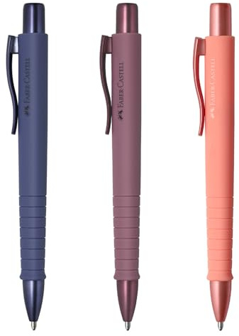 Faber-Castell - Stylo à bille Poly Ball Urban, 3 pièces | Recharge XB remplaçable, indélébile, forme triangulaire ergonomique pour une écriture confortable