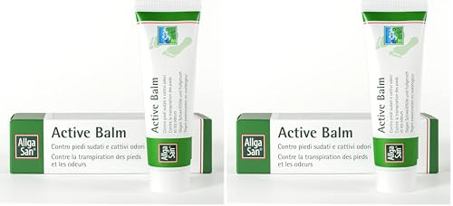 Allga San Activ Balm - Crema Piedi Antiodore, 50 ml - Deodorante Piedi per Sudore e Cattivo Odore, Balsamo Uso Quotidiano per Ridurre Sudorazione, Mantenere Piedi Asciutti e Profumati, Pelle Idratata