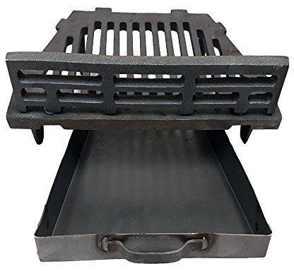 Manor A.L.Cast Iron Fire Grate with Coal Guard and Ash Pan for 16 Open Fireplaces