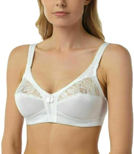 Lifeessentials11 Firm Control Bra Soft Cup Non Wired 34 36 38 40 42 44 46 48 B C D DD E (C, White, 46)