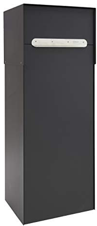 Arregui Multipack Base Doppelzugang EP3154 Paketkasten aus Stahl für große Pakete, Einzel- Briefkasten, mit vorderem Einwurf und hinterer Entnahme, schwarz