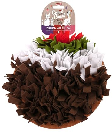 Rosewood Christmas Pudding Snuffle Forage Mat for Dogs, Cats, Rabbits, Rodents and Ferrets, 30cm diameter