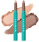 KIMUSE 2PCS Waterproof Eyeshadow Stick Set, Brightener Eyeshadow Pencil Duo, Glitter Highlighter Eye Liner, Shimmer Creamy Long Lasting Eye Makeup