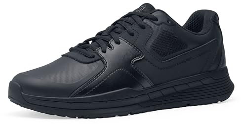 Shoes For Crews Unisex rutschhemmende Arbeitssneaker – Bequem, weiches Leder, Spritzschutz, OB E SRC, ideal für Gastronomie und Küchen für Kellner und Koch, Sicherheitsdienst, Einzelhandel – Condor II