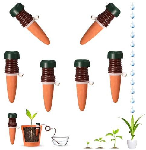 Sunshine smile 6 Stück Wasserspender für Zimmerpflanzen,Bewässerungssystem Balkon,Automatische Bewässerung Zimmerpflanzen,Selbstbewässerung Bewässerungssystem