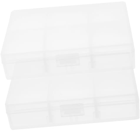 Veemoon 2pcs Photo Storage Box Plastic Photo Organizer Greeting Card Organizer Card Storage Box for Small Items for and Portable Use