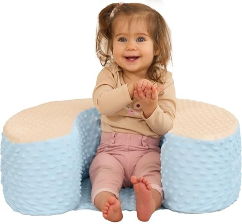 Sediolina Neonato a Partire da 4 Mesi | Cuscino da Pavimento Morbido per Bebè | Seggiolini per Bambini per la Seduta | Sedia per Neonati per Gioco e Sviluppo | Baby situp - Anello blu