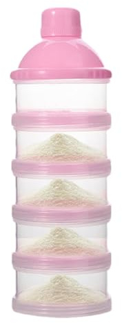 Pink 21x7 Cm Dosatore Di Latte Dispenser Di Latte In Polvere Scatola Dosatrice Per Latte Impilabile Per Bambini Dispenser Di Latte In Polvere Portatile Per Snack E Latte In Polvere PP