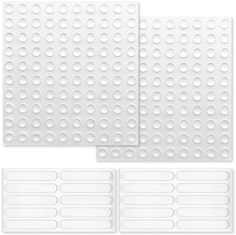 220 Pcs Amortisseur Porte Placard, Patin Silicone Transparent Butee de Porte Tampon Caoutchouc pour Portes, Armoires, Tables en Verre (200 Ronds + 20 Bandes)