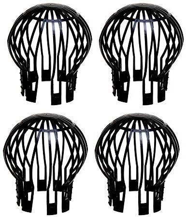 Pack of 4 Plastic Gutter Guards - Keeps Gutter downpipes Clear of blockages from Leaves, Moss, muck, mud, Balls and Other Debris - Flexible and Super