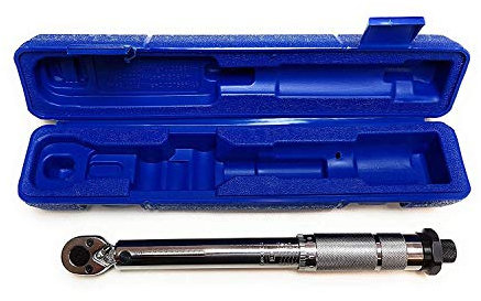 Tooltime. 3/8 Dr Micrometer Torque Wrench with locking nut + Storage Case