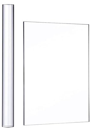TSKDKIT Acrylglas mit Acryl Ton Roller, Plexiglasplatten Acrylplatten Acryl Rollen für Bildhauerei und Herstellung aus Fimo, Basteln