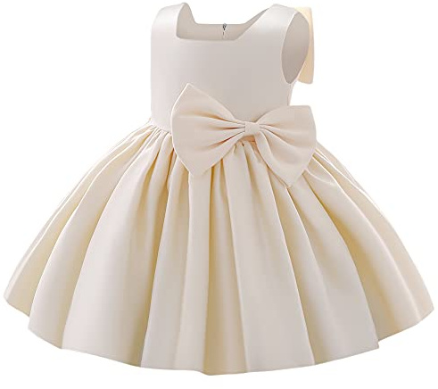 IBAKOM - Vestido de fiesta de cumpleaños, formal, boda, bautizo, dama de honor, comunión, vestido de comunión
